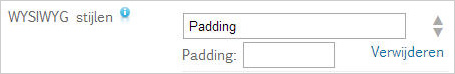 padding invoer in de wysiwyg stijlen