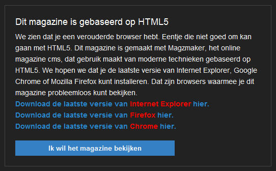 pop-up not supported
