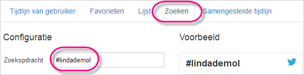 id voor zoekterm