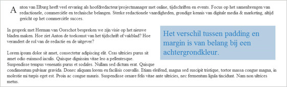 padding of margin
