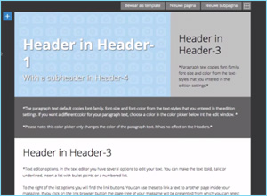 Templates voor scrollende pagina's