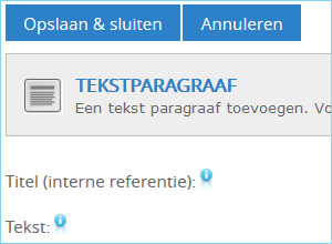 tekstparagraaf bewerken